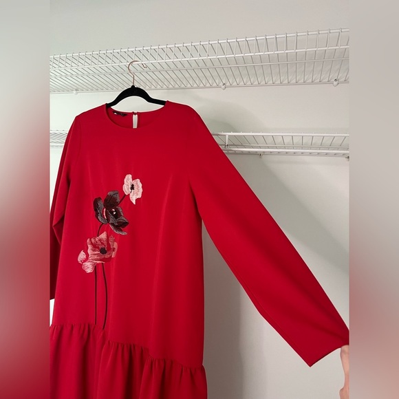 Misook Embroidered Floral Drop Waist Maxi Dress - Picture 4 of 14